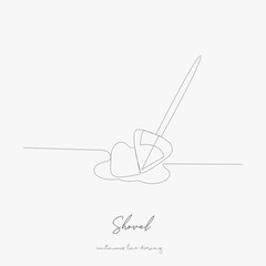 continuous line drawing. shovel. simple vector illustration. shovel concept hand drawing sketch line.