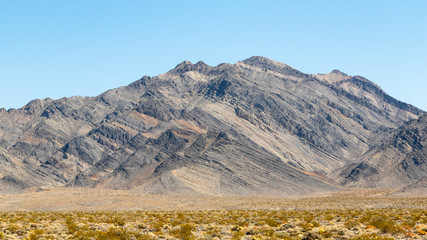 Scenic mountain panorama in the desert of Death Valley National Park, California