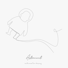 continuous line drawing. astronaut. simple vector illustration. astronaut concept hand drawing sketch line.