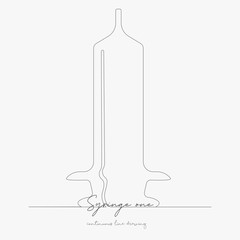 continuous line drawing. syringe one. simple vector illustration. syringe one concept hand drawing sketch line.