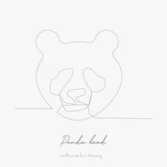 continuous line drawing. panda head. simple vector illustration. panda head concept hand drawing sketch line.