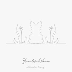 continuous line drawing. beautiful flower. simple vector illustration. beautiful flower concept hand drawing sketch line.