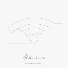 continuous line drawing. abstract wi-fi. simple vector illustration. abstract wi-fi concept hand drawing sketch line.