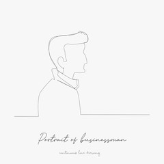 continuous line drawing. portrait of businessman. simple vector illustration. portrait of businessman concept hand drawing sketch line.