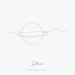 continuous line drawing. saturn. simple vector illustration. saturn concept hand drawing sketch line.