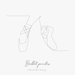 continuous line drawing. ballet pointes. simple vector illustration. ballet pointes concept hand drawing sketch line.