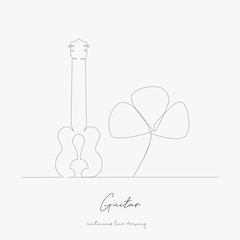 continuous line drawing. guitar. simple vector illustration. guitar concept hand drawing sketch line.