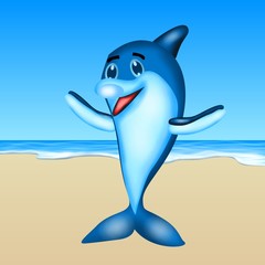 delfino amico dei bambini saluta sulla spiaggia