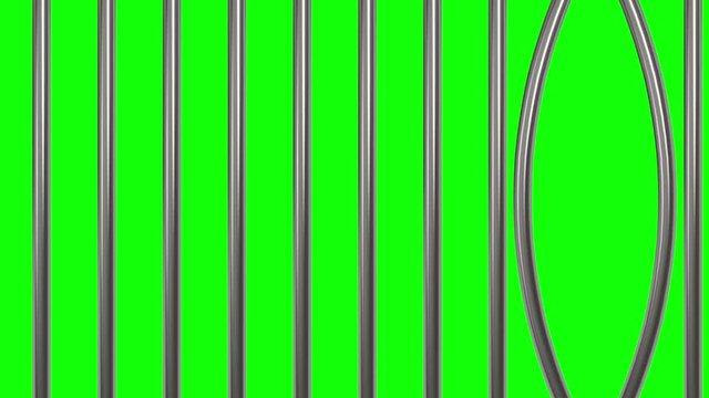 Broken prison bars motion background. Way out to freedom concept animation video available in 4k FullHD and HD render footage