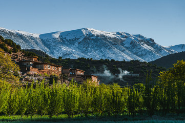 High mountain village in the Aït Bouguemez valley in Morocco