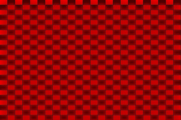 Red squares. Multicolored color spectrum in square view. Mosaic. Geometric pattern.