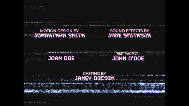 VHS Glitch End Credits
