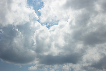 Blue sky background with white clouds