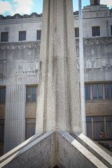 Monument stands outside of the Hinds County Court Jackson MS