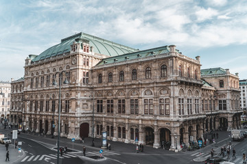 Fototapeta na wymiar Vienna, Austria - April 27,2019: State Opera House Staatsoper in
