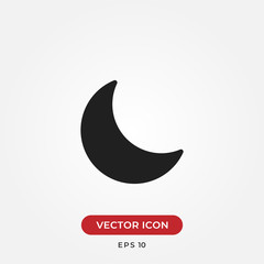 Fototapeta na wymiar Moon vector icon in modern design style for web site and mobile app