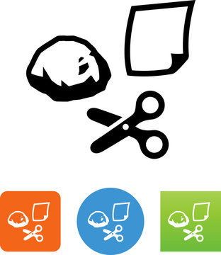 Rock Paper Scissors Game Vector Icon