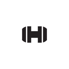 H letter initial icon logo design vector template