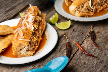 Mexican drowned sandwich also called 