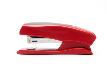 Office stapler on a white background