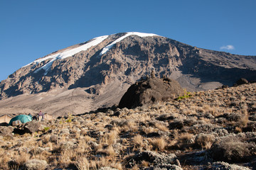 view of Kibo with Uhuru Peak kilimanjaro