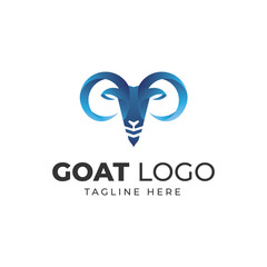 Goat Head Zodiac Carpicorn Logo Vector Icon Illustration