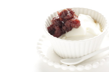Asian red bean paste and honey yogurt