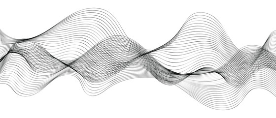 abstract wavy lines modern vector background