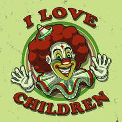 clown illustration graphic design