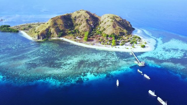 Beautiful Kanawa Island with turquoise water