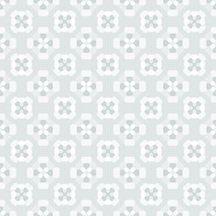 Seamless pattern vector, repeating white and gray geometric shapes on gray background. Trend modern design pattern background.