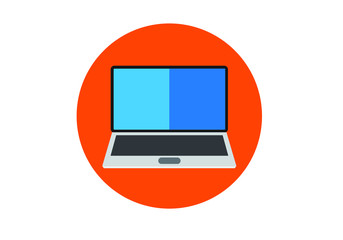 Lap top vector icon. Very useful icon of Laptop. Vector illustration.