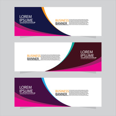 Vector abstract design web banner template. Web Design Elements - Header Design. Abstract geometric web banner template on grey background.Modern banner.