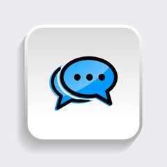 Chat Speech Bubble icon. symbol of comment or message with trendy flat style icon for web site design, logo, app, UI isolated on white background. vector illustration eps 10