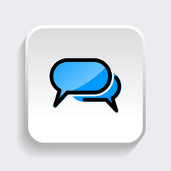 Fototapeta premium Chat Speech Bubble icon. symbol of comment or message with trendy flat style icon for web site design, logo, app, UI isolated on white background. vector illustration eps 10