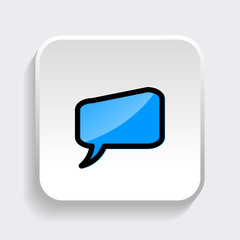 Naklejka premium Chat Speech Bubble icon. symbol of comment or message with trendy flat style icon for web site design, logo, app, UI isolated on white background. vector illustration eps 10