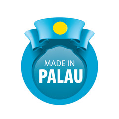 Palau flag, vector illustration on a white background