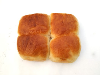 Bread, bakery icon, sliced fresh wheat bread isolated on white background