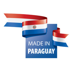 Paraguay flag, vector illustration on a white background