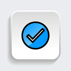 Check mark icon. symbol of check list, approval, or confirm with trendy flat style icon for web site design, logo, app, UI isolated on white background