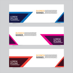 Vector abstract design web banner template. Web Design Elements - Header Design. Abstract geometric web banner template on grey background.Modern banner.