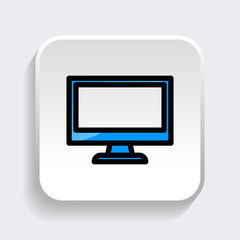 monitor icon. Symbol of Gadget or Device with trendy flat style icon for web site design, logo, app, UI isolated on white background. vector illustration eps 10