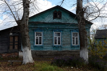 Fototapeta na wymiar Street Alexander Okaemova in the city of Ryazhsk. Ryazan region