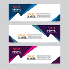 Fototapeta premium Vector abstract design web banner template. Web Design Elements - Header Design. Abstract geometric web banner template on grey background.Modern banner.