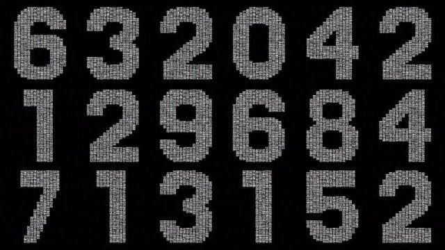 numbers code information counting digital