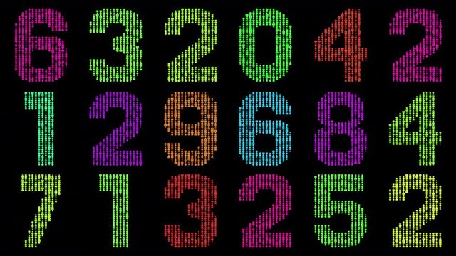 numbers code information counting digital
