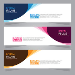 Vector abstract design web banner template. Web Design Elements - Header Design. Abstract geometric web banner template on grey background.Modern banner.