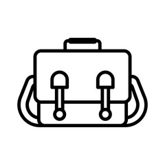 Messenger bag icon vector, flat illustration on white background