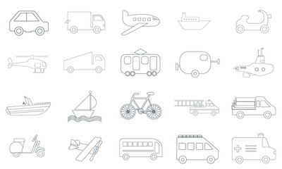 Transport icon set vector illustration. Can be used for web and mobile apps.
