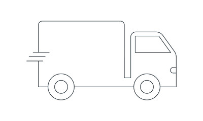 Truck icon vector illustration. Freight, transport, logistic, delivery